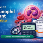 Absolute eosinophil calculator tool for computing eosinophil levels from blood test results