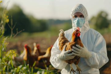 avian flu virus spreading from infected birds to humans showing symptoms and prevention