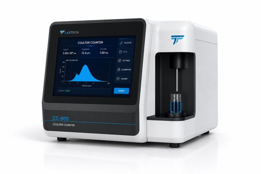 Coulter counter used in laboratory for automated cell counting
