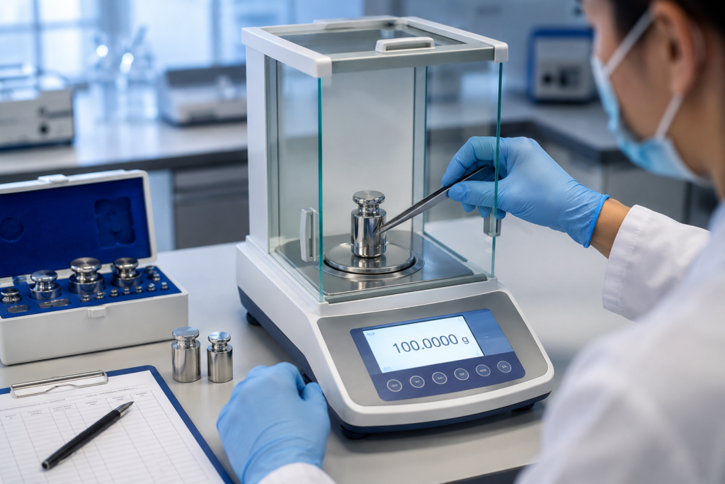 Create the analytical balance calibration feature image