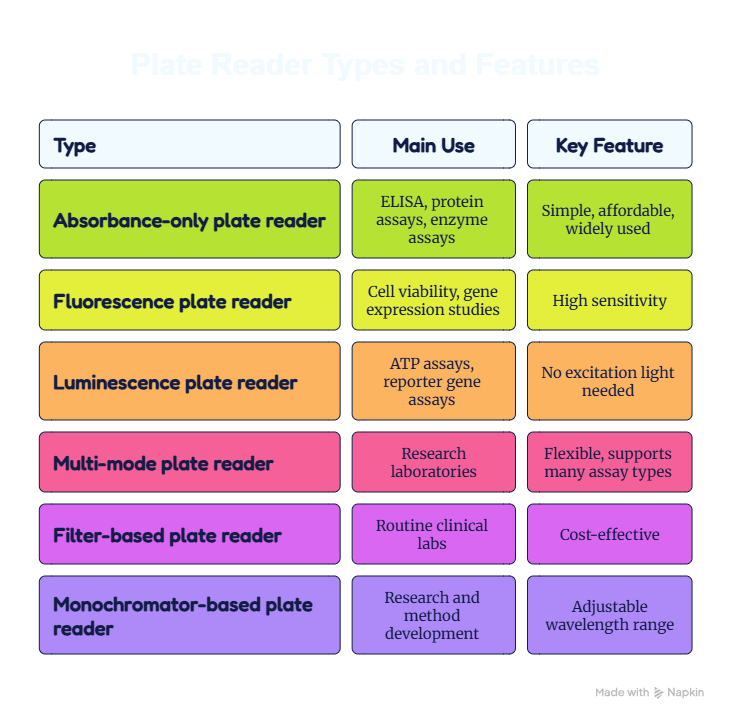 Types of Plate Reader Spectrophotometer