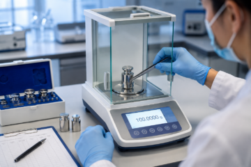 Analytical balance calibration