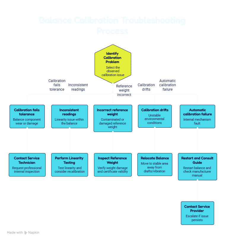 balance calibration troubleshooting
